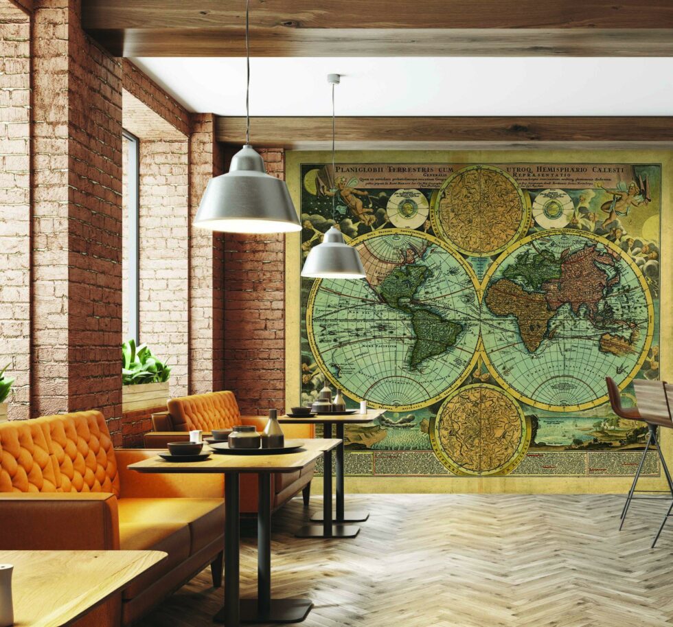 Code M901 - World Map Mural Wallpaper