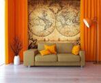World Map MURAL WALLPAPER, Available in Various Paper Texture, Code M902. It is Produced as 105 CM WIDE ROLL PANELS. - Image 2