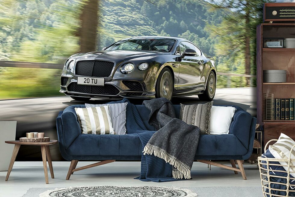 Code M918 - Gray Bentley Mural Wallpaper