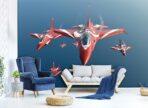Air Tattoo Mural WALLPAPER, Available in Various Paper Texture, Code M937. 105 CM WIDE ROLL PANELS. - Image 2