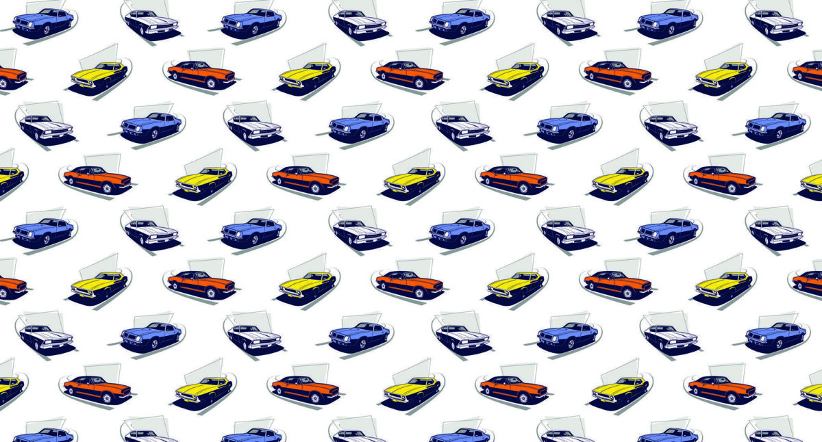 Multi Cars Kids MURAL WALLPAPER, Available in Various Paper Texture, Code M948. It is Produced as 105 CM WIDE ROLL PANELS. - Image 1