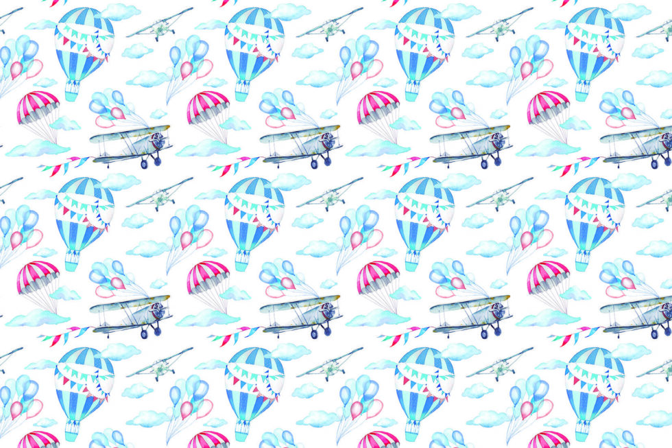 Code M950 - Blue Balloon Kids Mural Wallpaper - Image 4