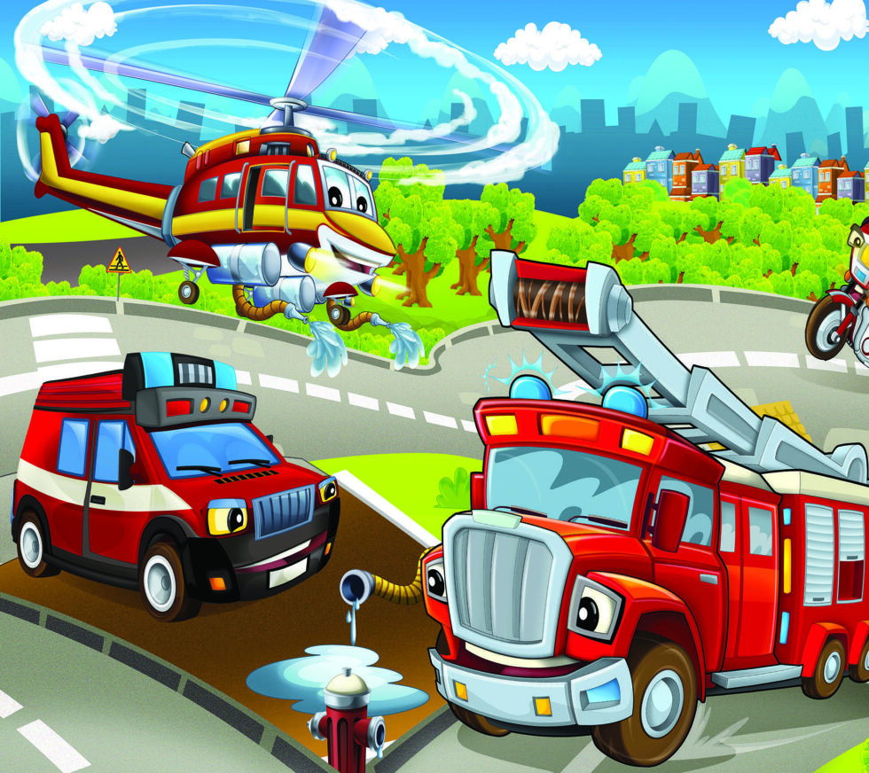 Code M958 - Firefighter Kids Mural Wallpaper - Image 4