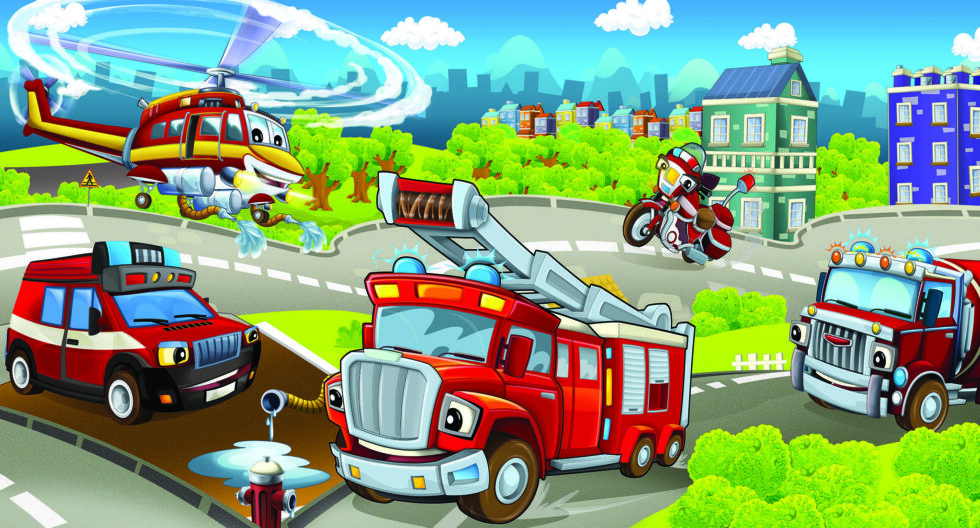 Code M958 - Firefighter Kids Mural Wallpaper - Image 3