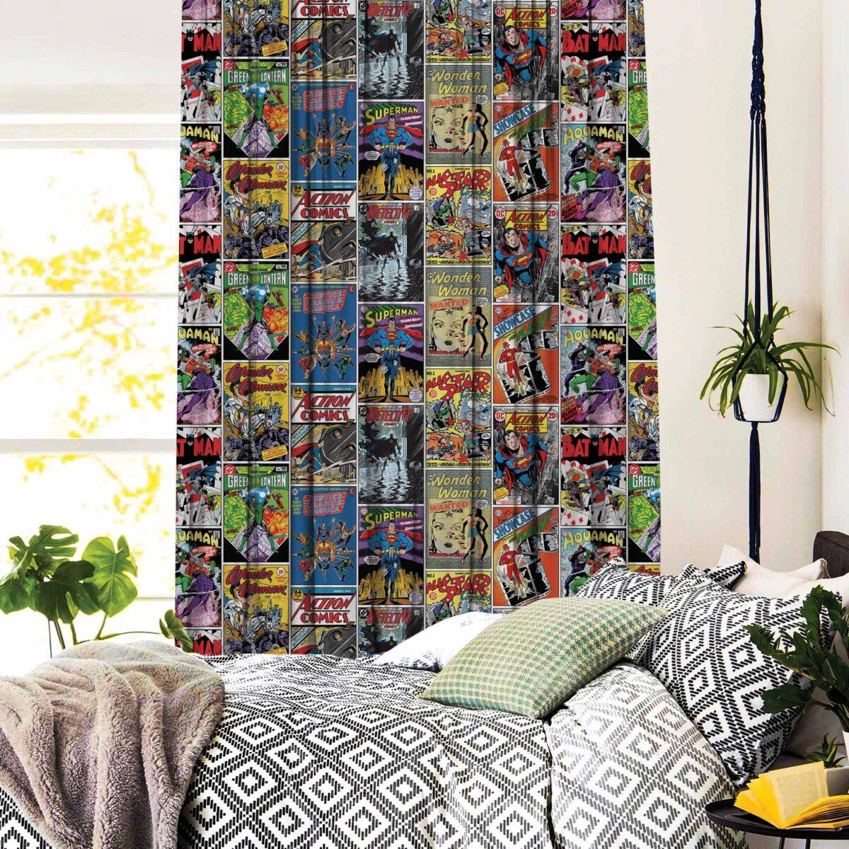 Code P337 - Lined Eyelet LINEN BLACKOUT Curtain Multicoloured - Image 2