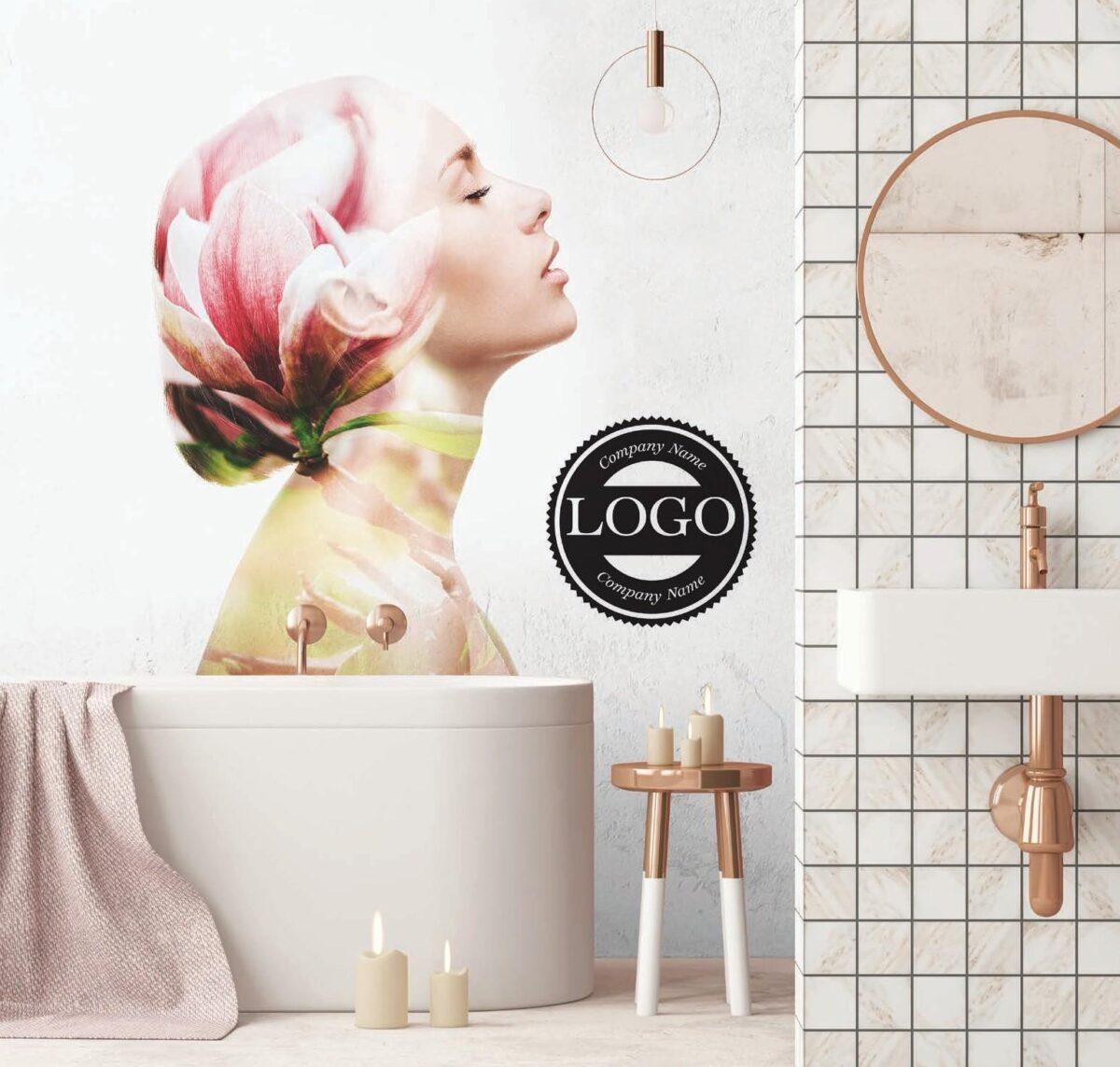 SPA Center MURAL WALLPAPER, Available in Various Paper Texture, Code S108. 105 CM WIDE ROLL PANELS. - Image 2