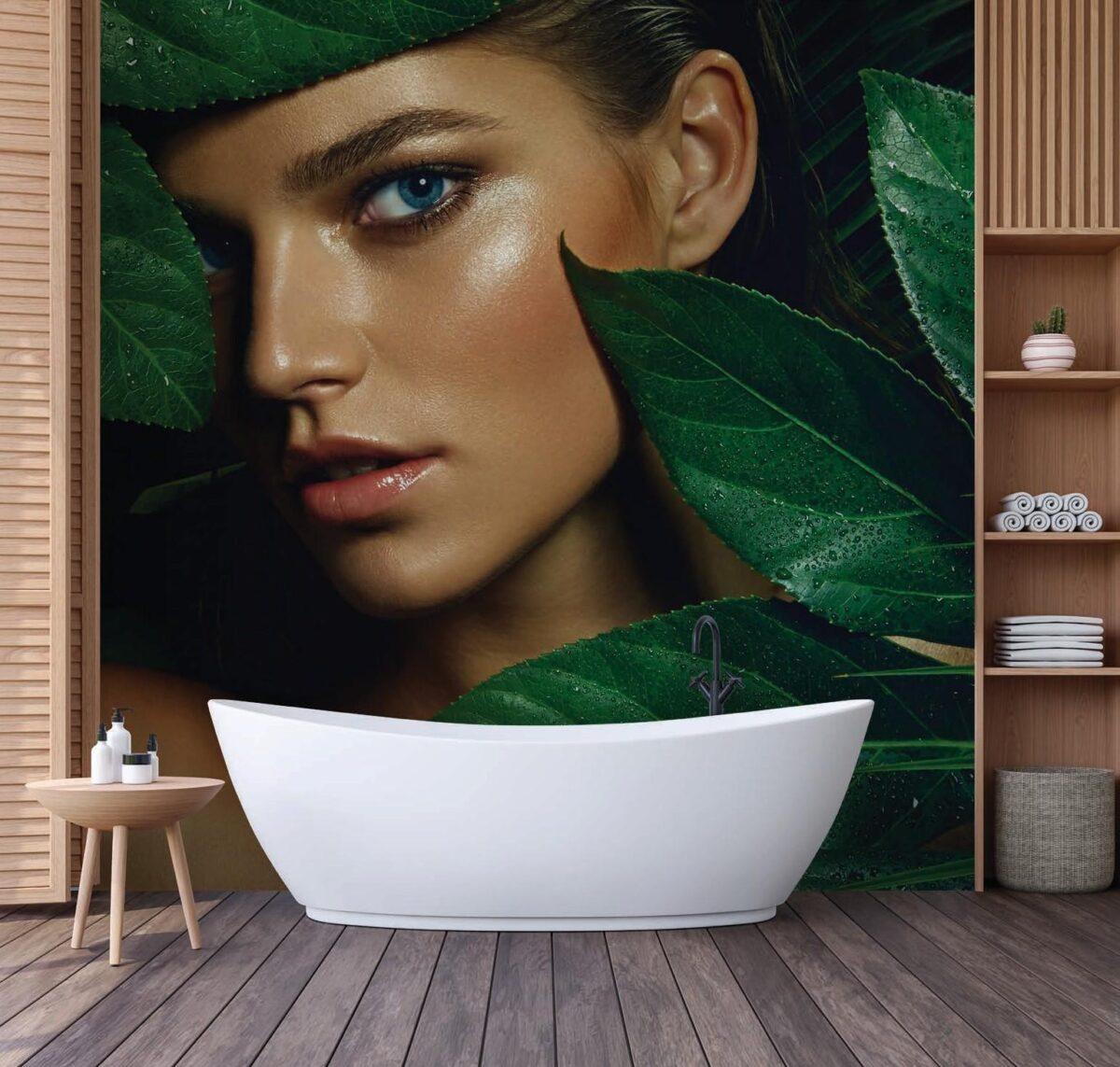 SPA Center, VINYL FABRIC TEXTILE Wall Mural in Different Texture, Code S116. It is produced as ONE PIECE WITHOUT JOINT. - Image 2