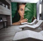 SPA Center, VINYL FABRIC TEXTILE Wall Mural in Different Texture, Code S119. It is produced as ONE PIECE WITHOUT JOINT. - Image 2