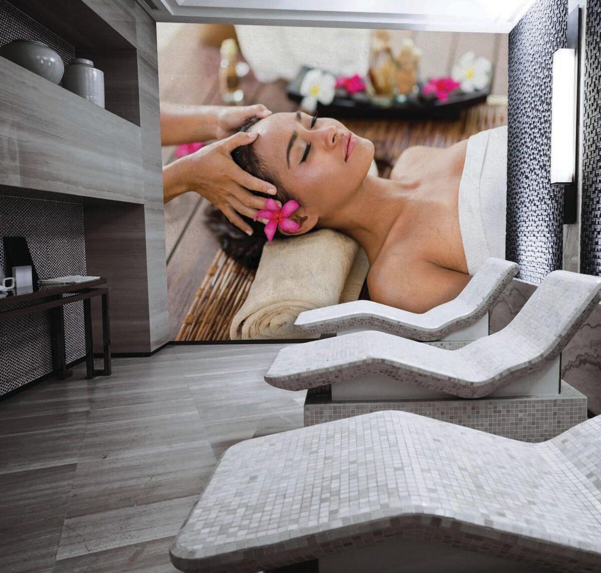 SPA Center MURAL WALLPAPER, Available in Various Paper Texture, Code S132. 105 CM WIDE ROLL PANELS. - Image 2