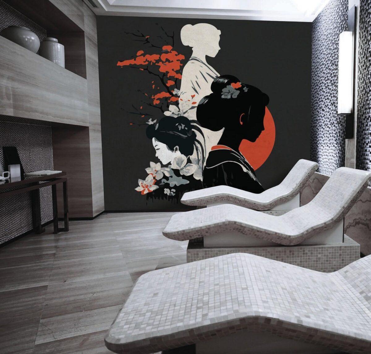 SPA Center MURAL WALLPAPER, Available in Various Paper Texture, Code S145. 105 CM WIDE ROLL PANELS. - Image 2