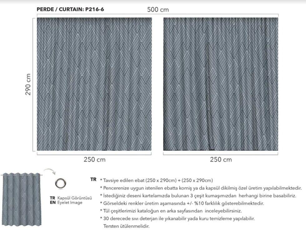AdaHome Eyelet Curtains Collection Available in a Variety of Martials and Multicoloured - Code P216 - Image 7