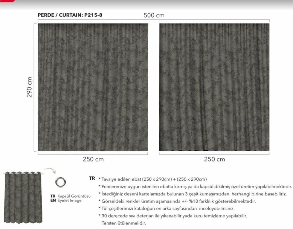 AdaHome Eyelet Curtains Collection Available in a Variety of Martials and Multicoloured - Code P215 - Image 8