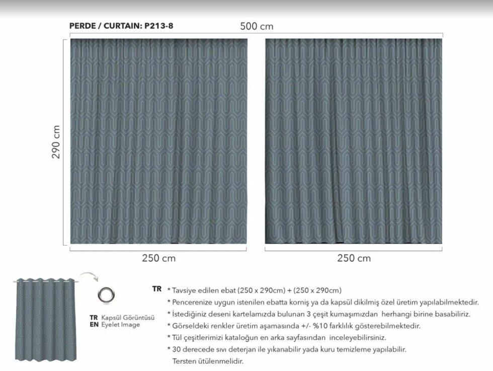 AdaHome Eyelet Curtains Collection Available in a Variety of Martials and Multicoloured - Code P213 - Image 9