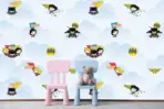 DC SUPER FRIENDS MURAL WALLPAPER, Available in Various Paper Texture, Code WB2000. 105 CM WIDE ROLL PANELS. - Image 2