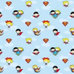 DC SUPER FRIENDS MURAL WALLPAPER, Available in Various Paper Texture, Code WB2001. 105 CM WIDE ROLL PANELS.