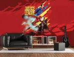 JUSTICE LEAGUE MURAL WALLPAPER, Available in Various Paper Texture, Code WB2007. 105 CM WIDE ROLL PANELS. - Image 2
