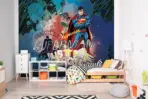JUSTICE LEAGUE MURAL WALLPAPER, Available in Various Paper Texture, Code WB2008. 105 CM WIDE ROLL PANELS. - Image 2