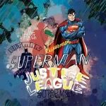 JUSTICE LEAGUE MURAL WALLPAPER, Available in Various Paper Texture, Code WB2008. 105 CM WIDE ROLL PANELS.
