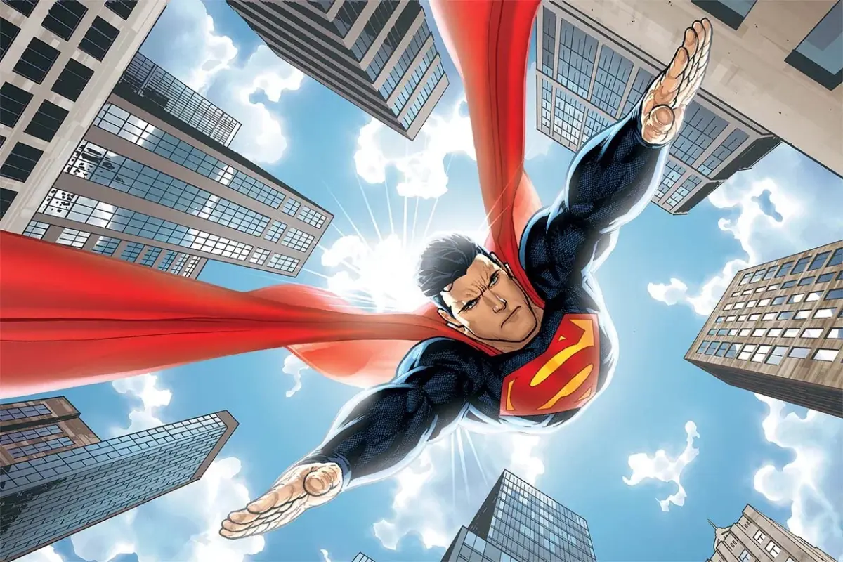 SUPERMAN MURAL WALLPAPER, Available in Various Paper Texture, Code WB2009. 105 CM WIDE ROLL PANELS. - Image 1