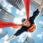 SUPERMAN, VINYL FABRIC TEXTILE Wall Mural in Different Texture, Code WB2009. It is produced as ONE PIECE WITHOUT JOINT.