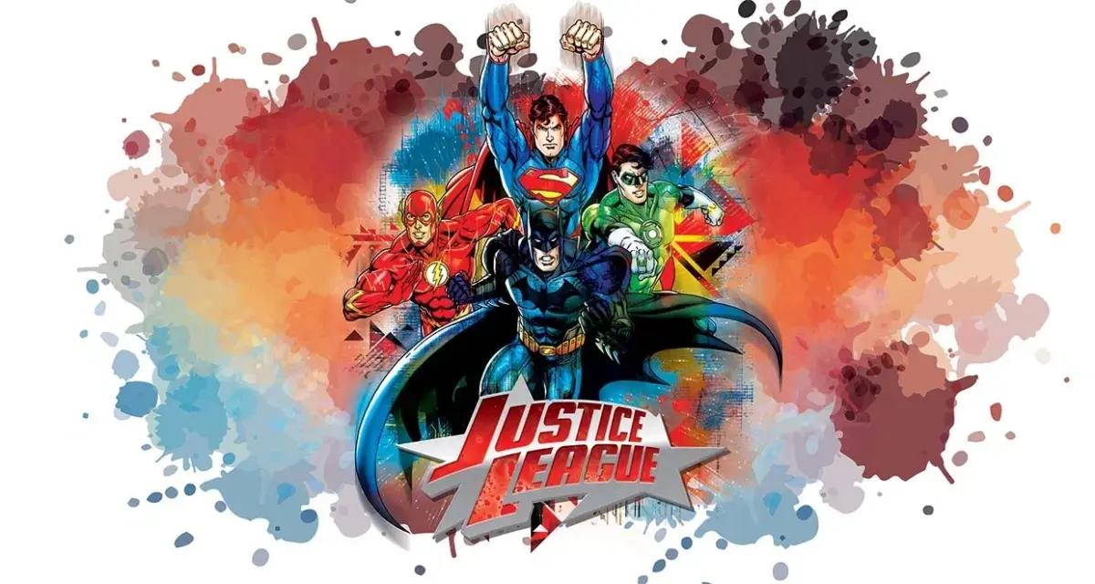 JUSTICE LEAGUE MURAL WALLPAPER, Available in Various Paper Texture, Code WB2010. 105 CM WIDE ROLL PANELS. - Image 1