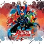 JUSTICE LEAGUE MURAL WALLPAPER, Available in Various Paper Texture, Code WB2010. 105 CM WIDE ROLL PANELS.