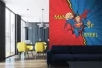 SUPERMAN MURAL WALLPAPER, Available in Various Paper Texture, Code WB2021. 105 CM WIDE ROLL PANELS. - Image 2