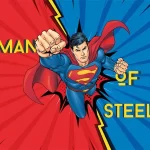 SUPERMAN MURAL WALLPAPER, Available in Various Paper Texture, Code WB2021. 105 CM WIDE ROLL PANELS.
