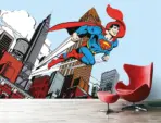SUPERMAN MURAL WALLPAPER, Available in Various Paper Texture, Code WB2023. 105 CM WIDE ROLL PANELS. - Image 2
