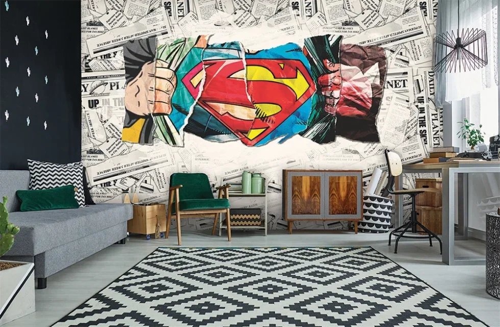 CODE WB2033 | SUPERMAN MURAL WALLPAPER