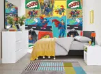 SUPERMAN MURAL WALLPAPER, Available in Various Paper Texture, Code WB2035. 105 CM WIDE ROLL PANELS. - Image 2