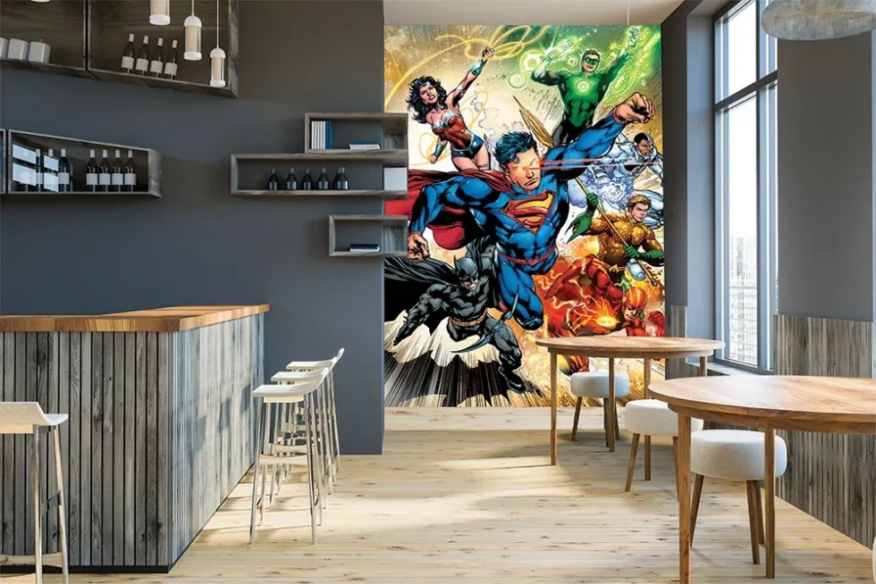 CODE WB2039 | JUSTICE LEAGUE MURAL WALLPAPER