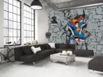 SUPERMAN MURAL WALLPAPER, Available in Various Paper Texture, Code WB2040. 105 CM WIDE ROLL PANELS. - Image 2