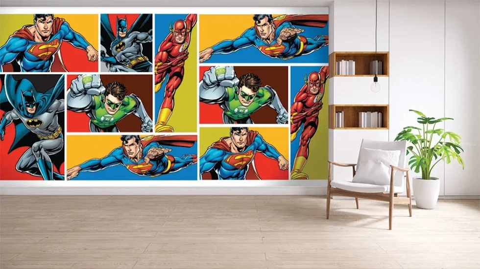 CODE WB2041 | JUSTICE LEAGUE MURAL WALLPAPEPR