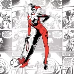 HARLEY QUINN MURAL WALLPAPER, Available in Various Paper Texture, Code WB2042. 105 CM WIDE ROLL PANELS.