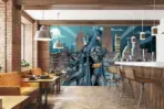 BATMAN MURAL WALLPAPER, Available in Various Paper Texture, Code WB2043. 105 CM WIDE ROLL PANELS. - Image 2