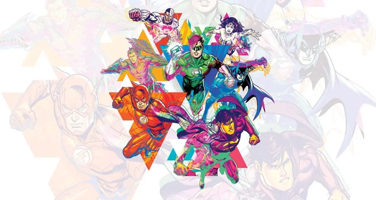 JUSTICE LEAGUE VINYL FABRIC TEXTILE Wall Mural in Different Texture, Code WB2051. It is produced as ONE PIECE WITHOUT JOINT. - Image 1
