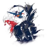 JUSTICE LEAGUE MURAL WALLPAPER, Available in Various Paper Texture, Code WB2053. 105 CM WIDE ROLL PANELS.