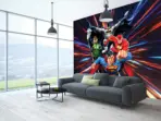 JUSTICE LEAGUE MURAL WALLPAPER, Available in Various Paper Texture, Code WB2055. 105 CM WIDE ROLL PANELS. - Image 2