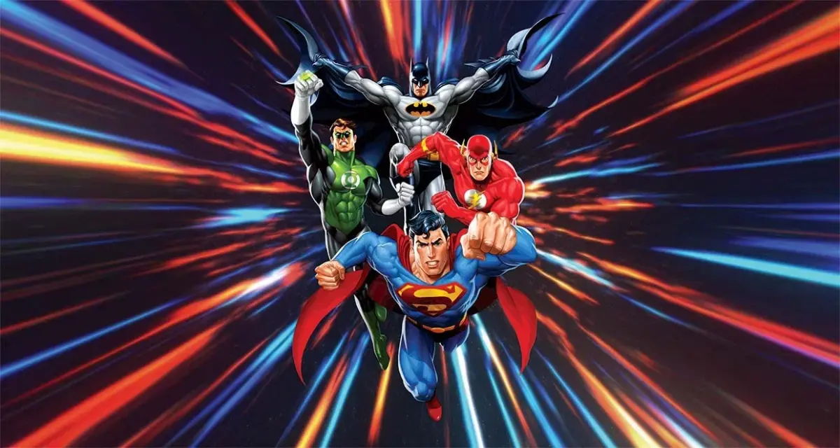 JUSTICE LEAGUE MURAL WALLPAPER, Available in Various Paper Texture, Code WB2055. 105 CM WIDE ROLL PANELS. - Image 1