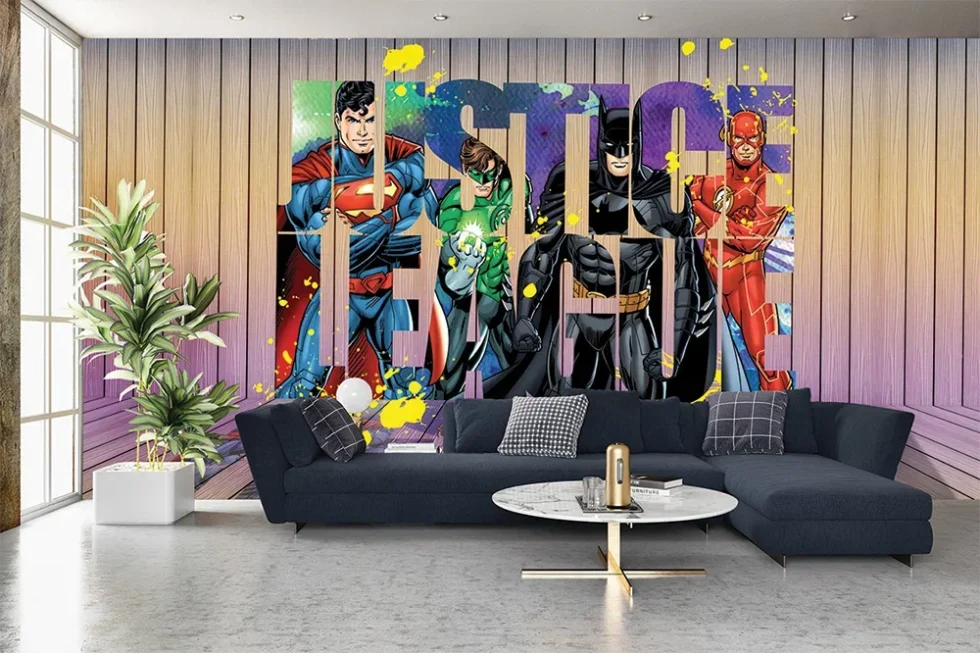 CODE WB2056 | JUSTICE LEAGUE MURAL WALLPAPER