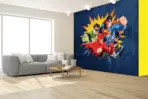 JUSTICE LEAGUE MURAL WALLPAPER, Available in Various Paper Texture, Code WB2063. 105 CM WIDE ROLL PANELS. - Image 2