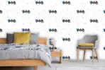 BATMAN VINYL FABRIC TEXTILE Wall Mural in Different Texture, Code WB2066. It is produced as ONE PIECE WITHOUT JOINT. - Image 2