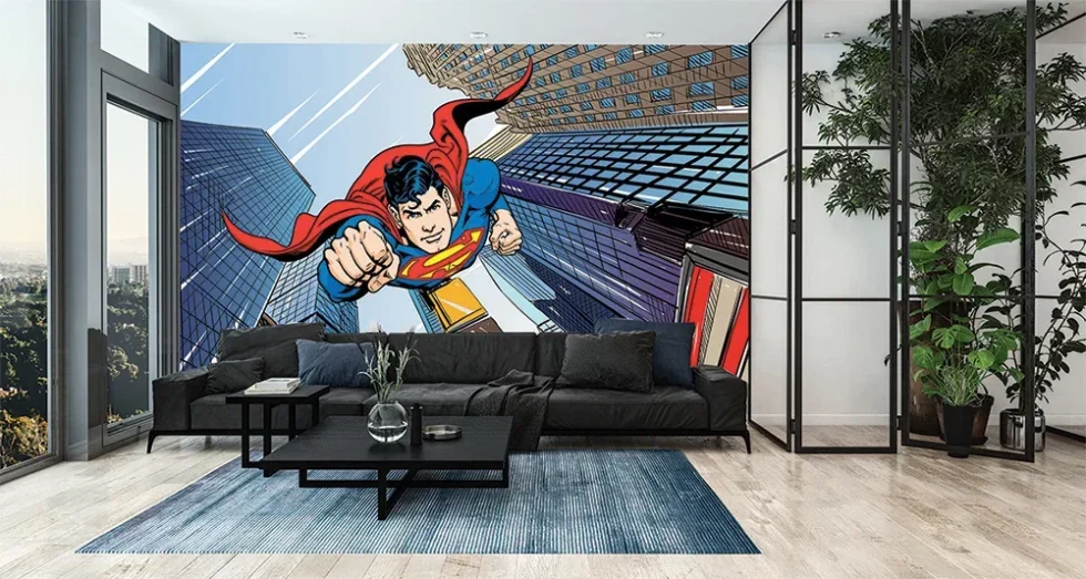 CODE WB2071 | SUPERMAN MURAL WALLPAPER