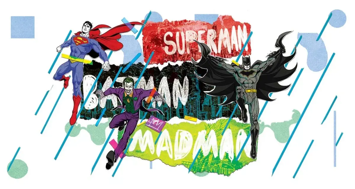 JUSTICE LEAGUE MURAL WALLPAPER, Available in Various Paper Texture, Code WB2078. 105 CM WIDE ROLL PANELS. - Image 1