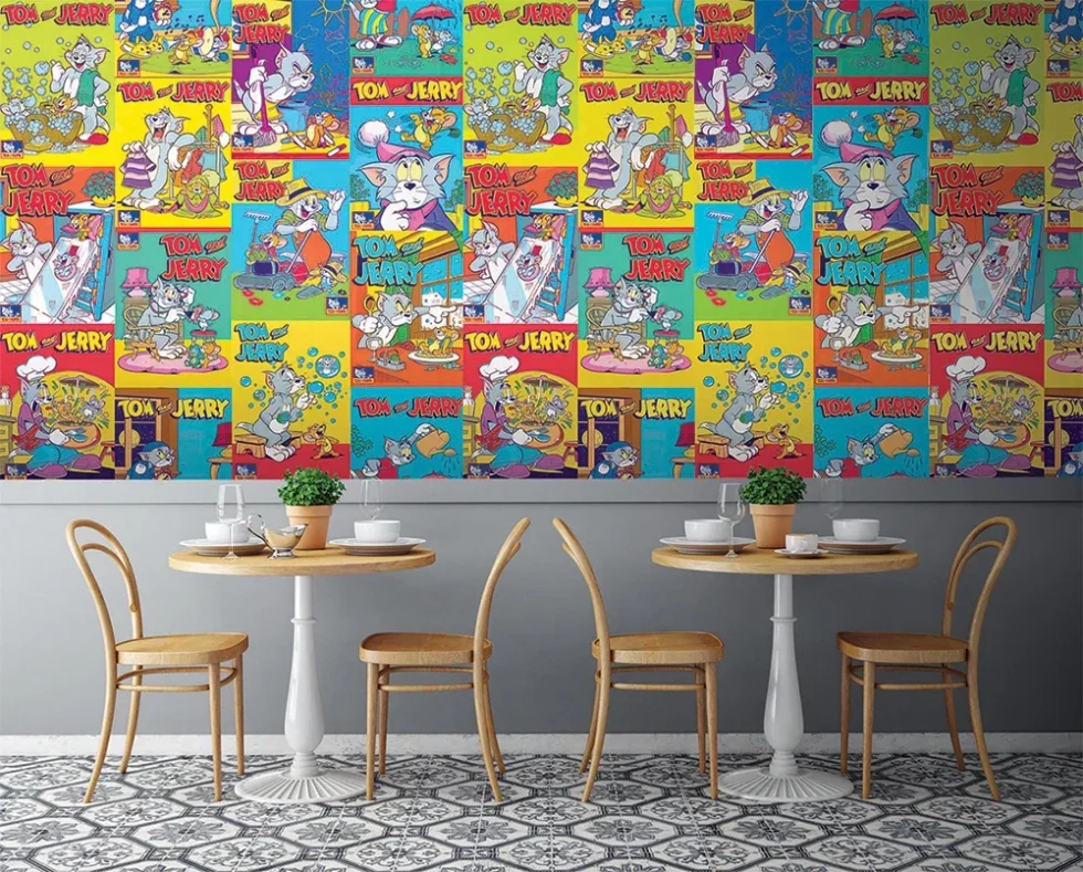 CODE WB2088 | TOM AND JERRY MURAL WALLPAPER