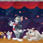TOM AND JERRY MURAL WALLPAPER, Available in Various Paper Texture, Code WB2089. 105 CM WIDE ROLL PANELS.