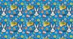 LOONEY TUNES, VINYL FABRIC TEXTILE Wall Mural in Different Texture, Code WB2092. It is produced as ONE PIECE WITHOUT JOINT.
