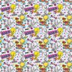 LOONEY TUNES, VINYL FABRIC TEXTILE Wall Mural in Different Texture, Code WB2095. It is produced as ONE PIECE WITHOUT JOINT.