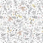 LOONEY TUNES MURAL WALLPAPER, Available in Various Paper Texture, Code WB2098. 105 CM WIDE ROLL PANELS.